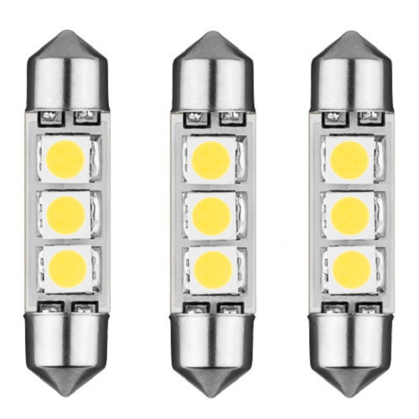 3 Stück LED-Soffitte LED für 37mm Lampensockel