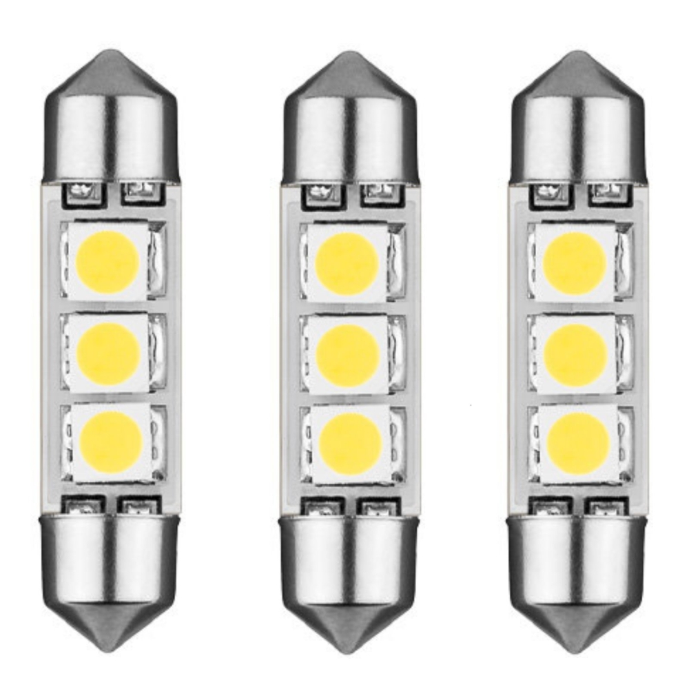 3 Stück LED-Soffitte LED für 37mm Lampensockel