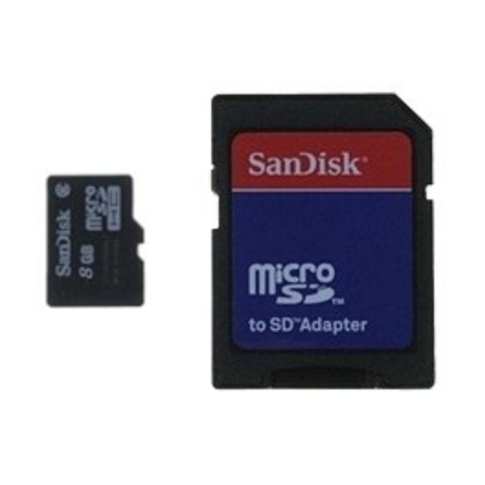 8GB SanDisk Micro SDHC inkl. SD Adapter