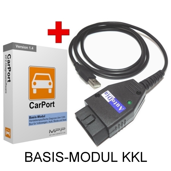Interface AutoDia K509 mit CarPort Software KKL - VW AUDI SEAT SKODA