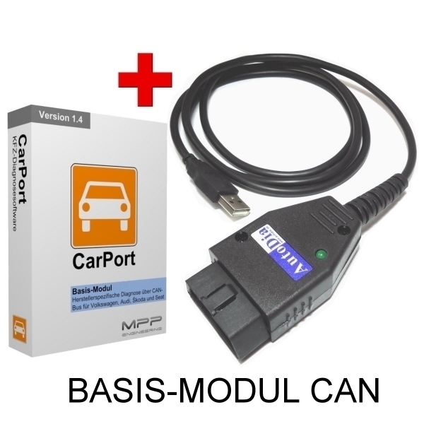 Interface AutoDia K509 mit CarPort Software CAN - VW AUDI SEAT SKODA