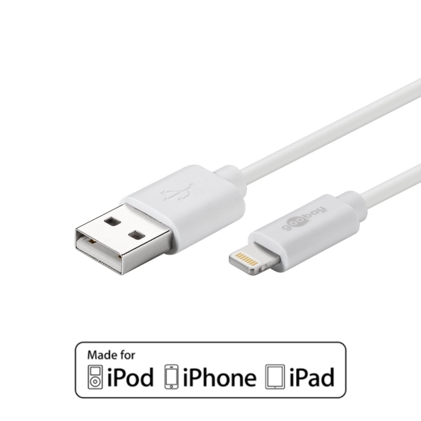 USB Kabel Ladekabel Datenkabel 2m Weiss für iPhone iPod iPad