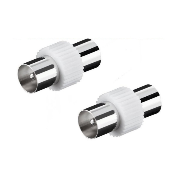 2 Stück Koax Adapter Stecker>Stecker