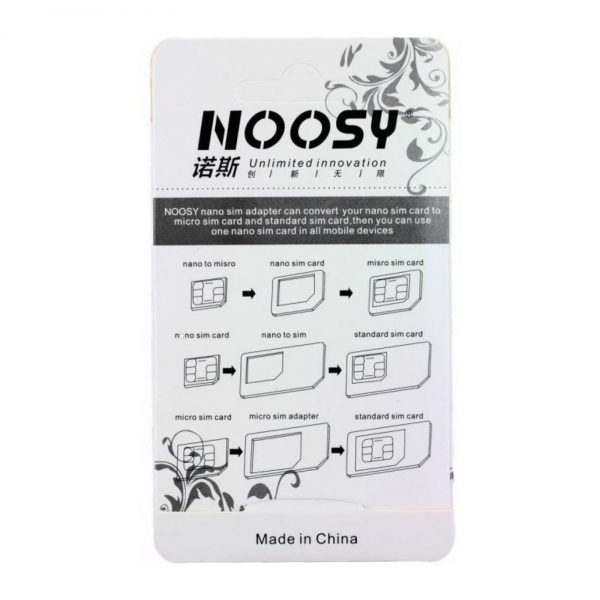 NNOOSY 4 IN 1 Universal Nano Sim Karten Adapter Micro Pin-Nadel