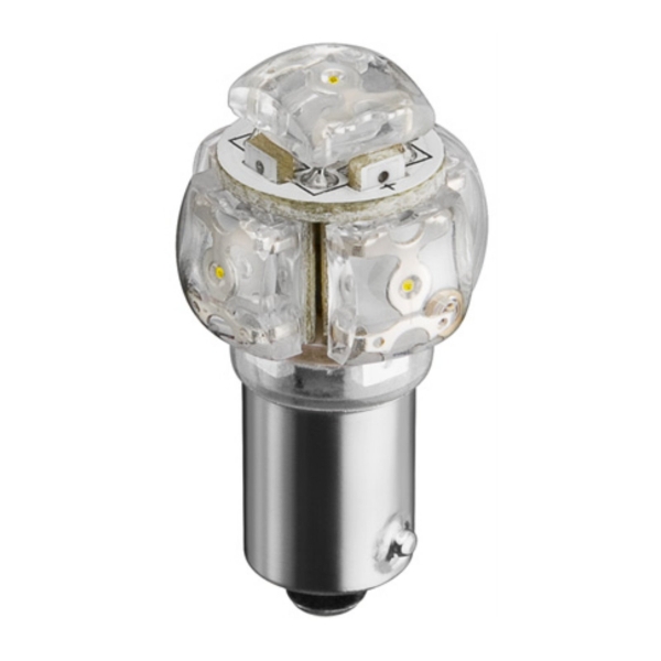 LED Kleinlampe als Ersatz für Röhrenlampen Leuchtfarbe weiss Sockel BA9 s