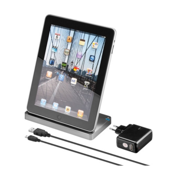 USB Dockingstation für iPad iPad 2 dunkel verchromt