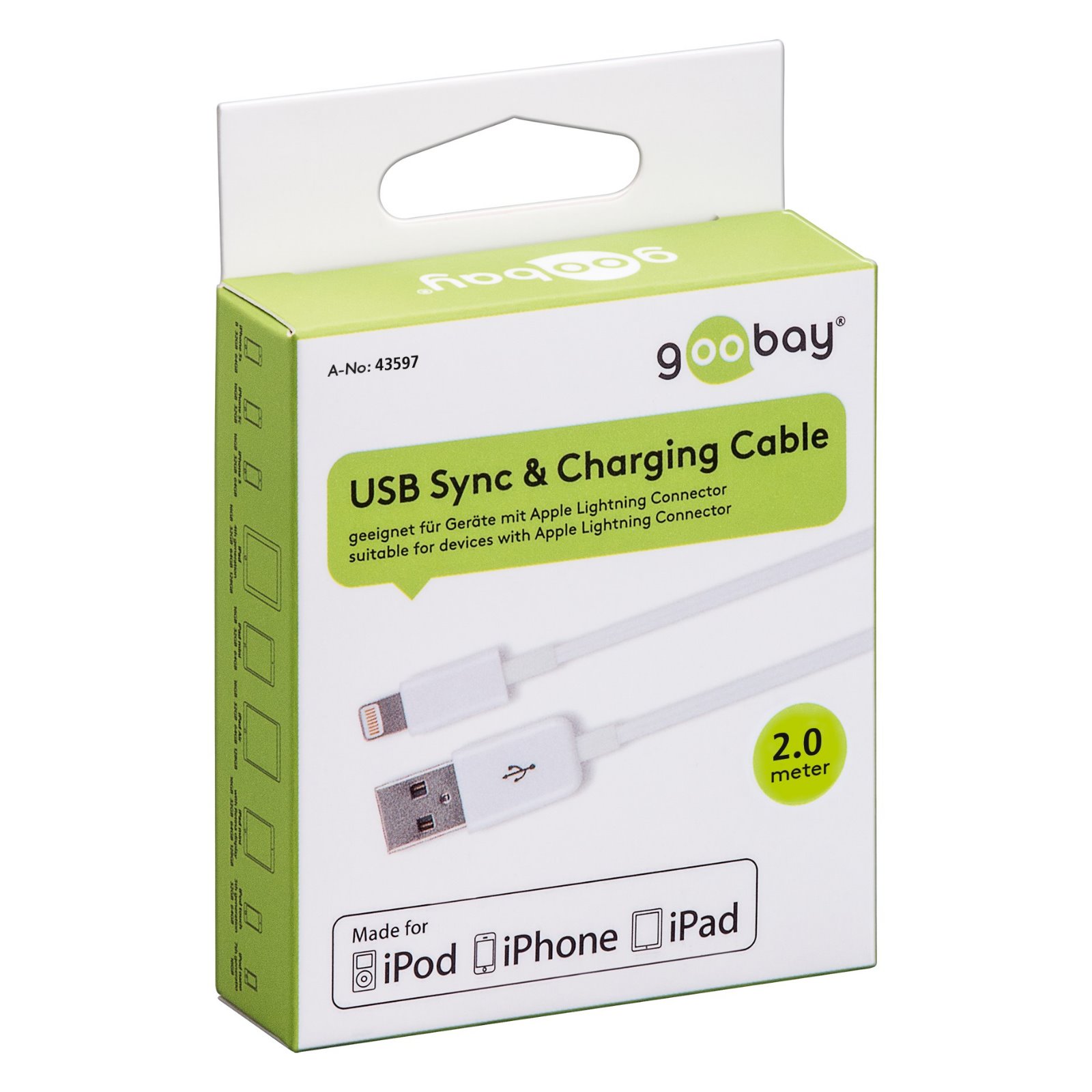 Apple Apple original Lightning auf USB Kabel (2m) Weiß