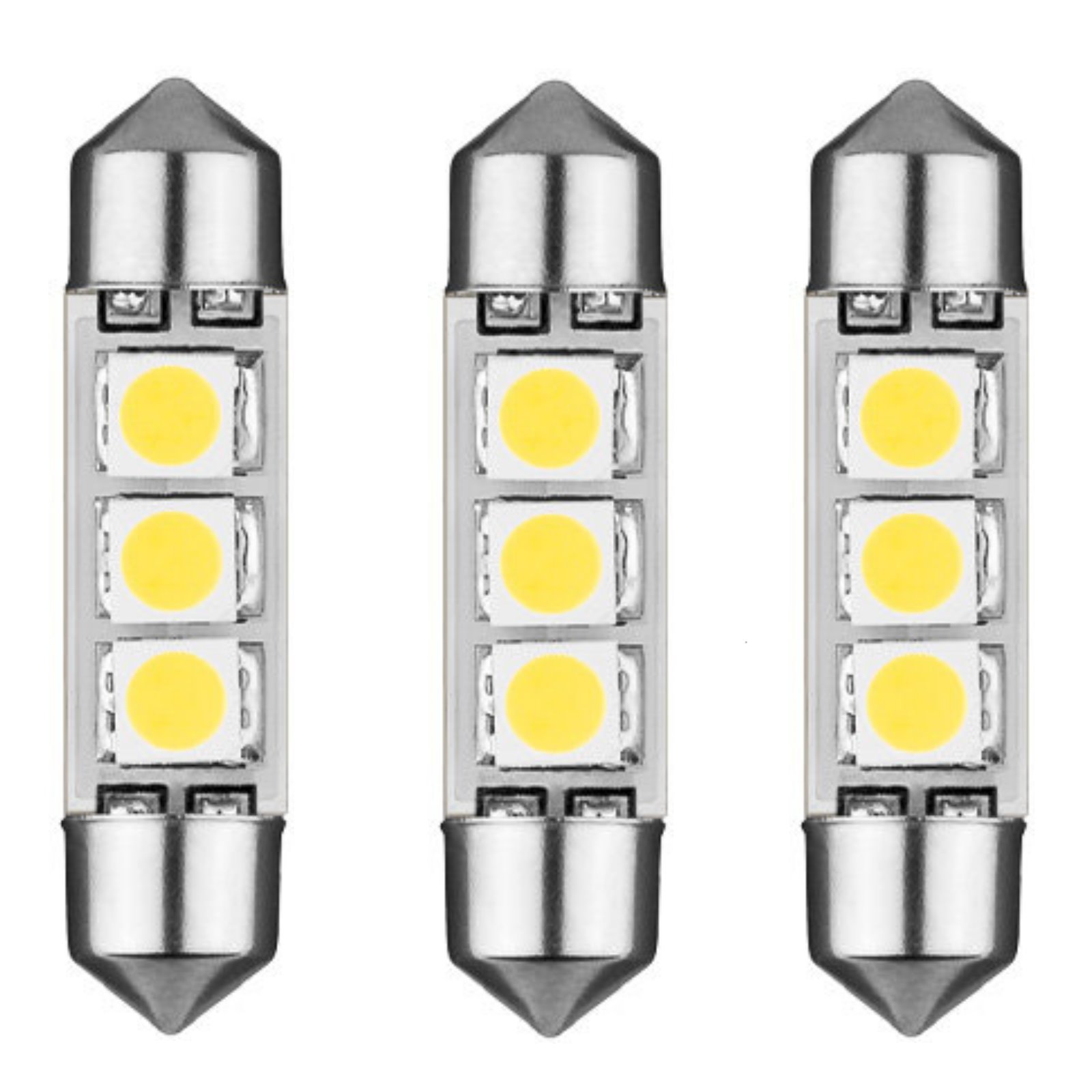 Gahatronic - 3 Stück LED-Soffitte LED für 37mm Lampensockel