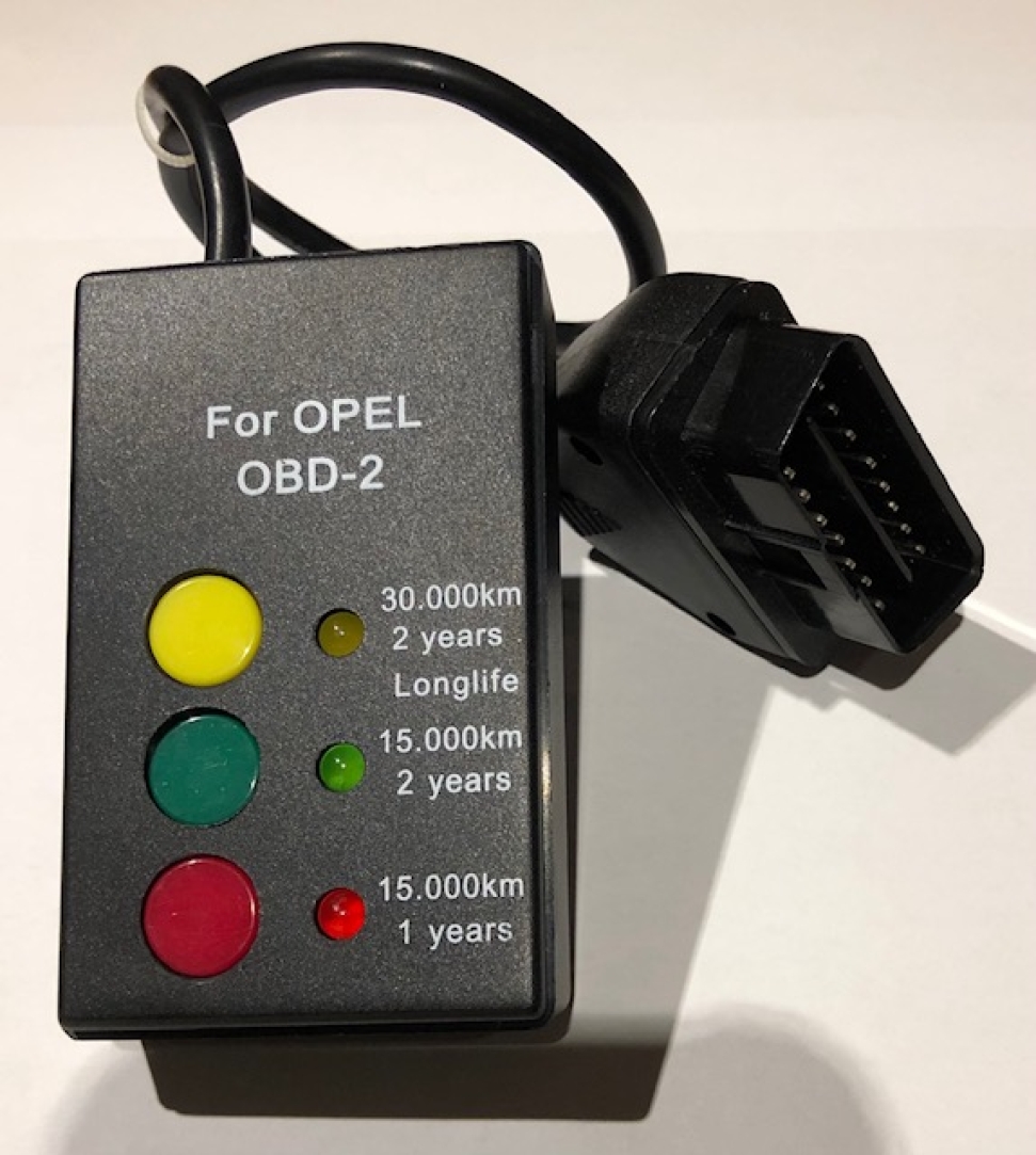 Servicerücksteller für Opel ab 1997 (OBD-II 16 Pin)