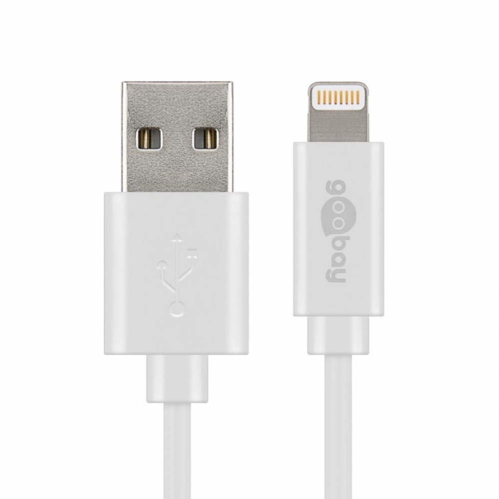 USB Kabel Ladekabel Datenkabel 2m Weiss für iPhone iPod iPad