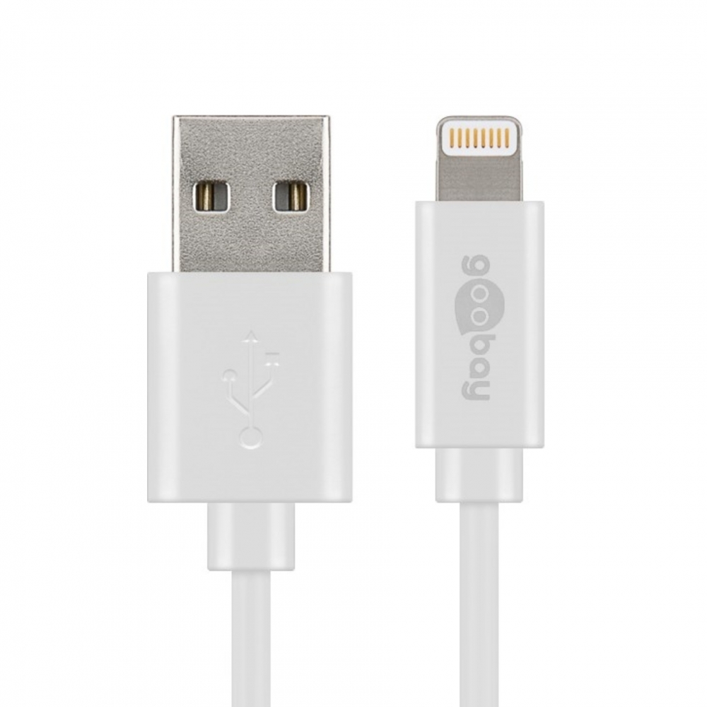 USB Kabel Ladekabel Datenkabel 0,5m Weiss für iPhone iPod iPad