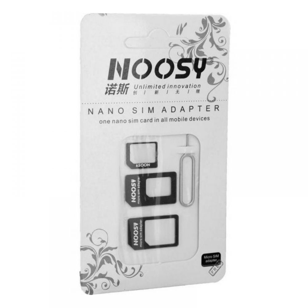 NNOOSY 4 IN 1 Universal Nano Sim Karten Adapter Micro Pin-Nadel
