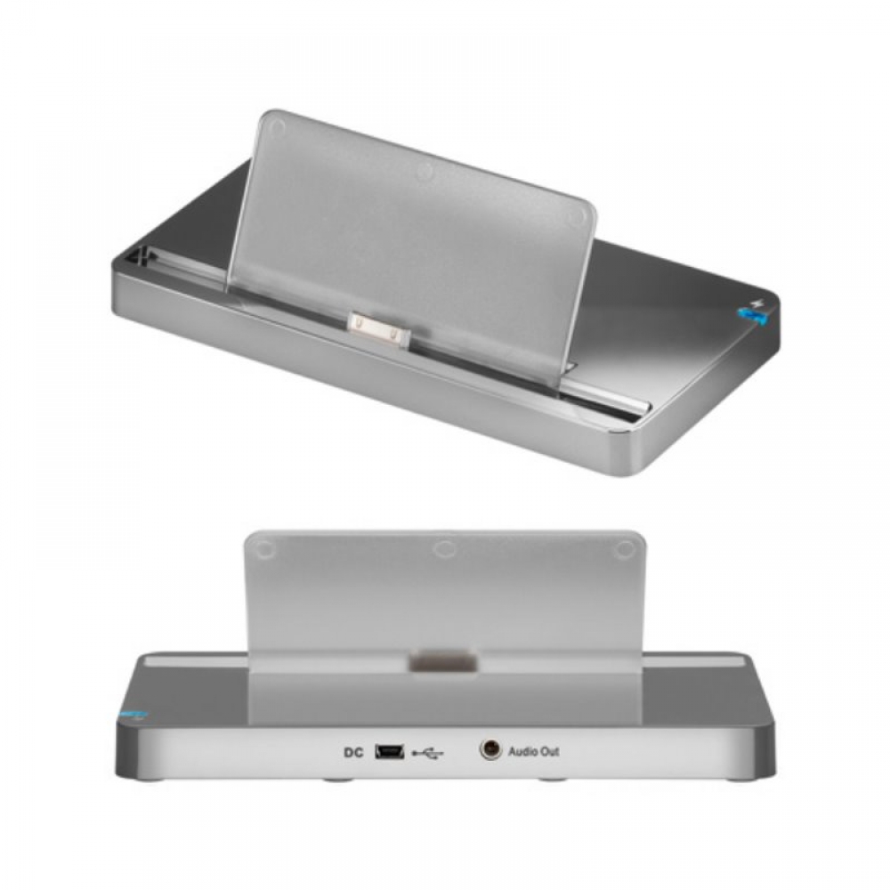 USB Dockingstation für iPad iPad 2 dunkel verchromt