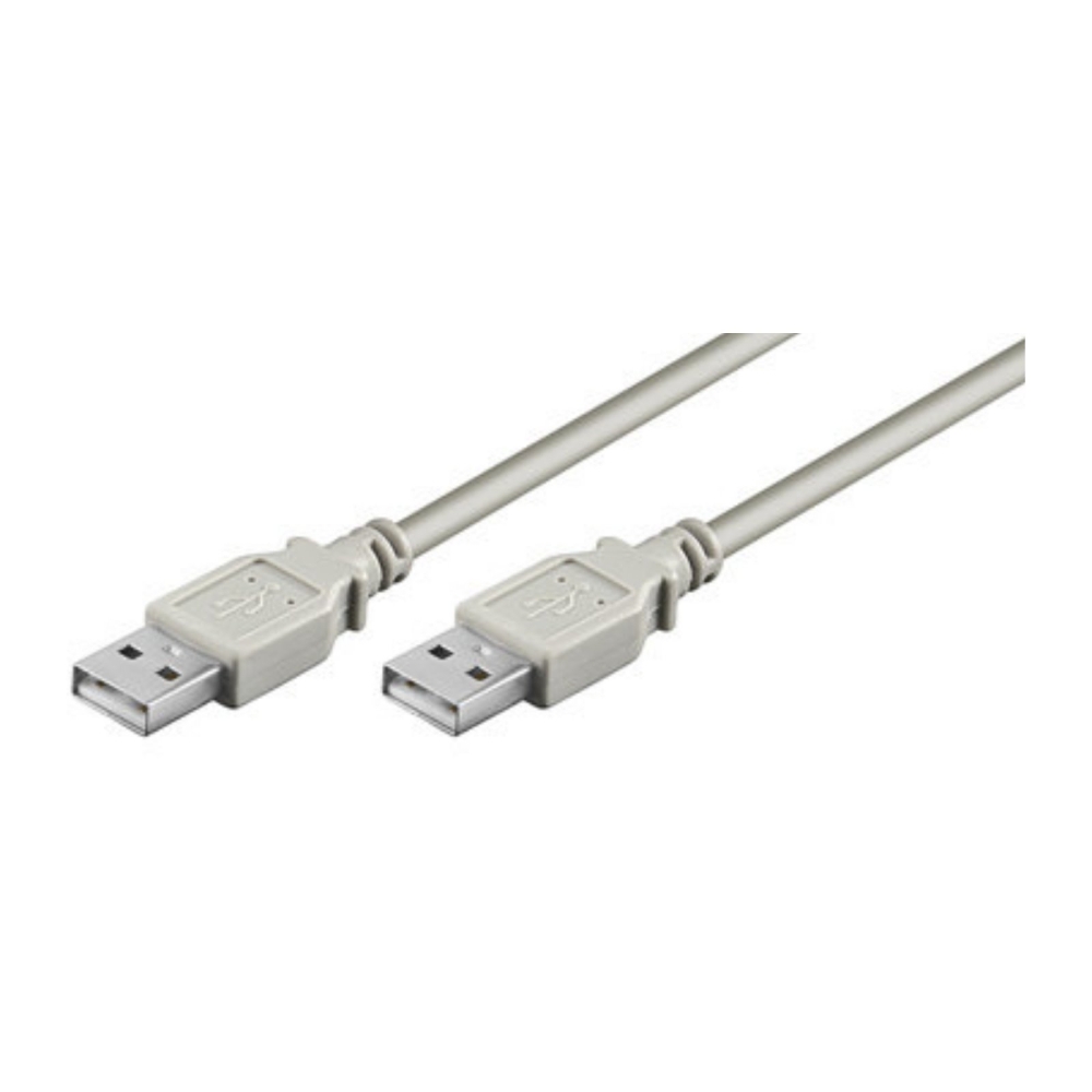 USB2.0-Kabel A-Stecker auf A-Stecker zertifiziert grau 2m